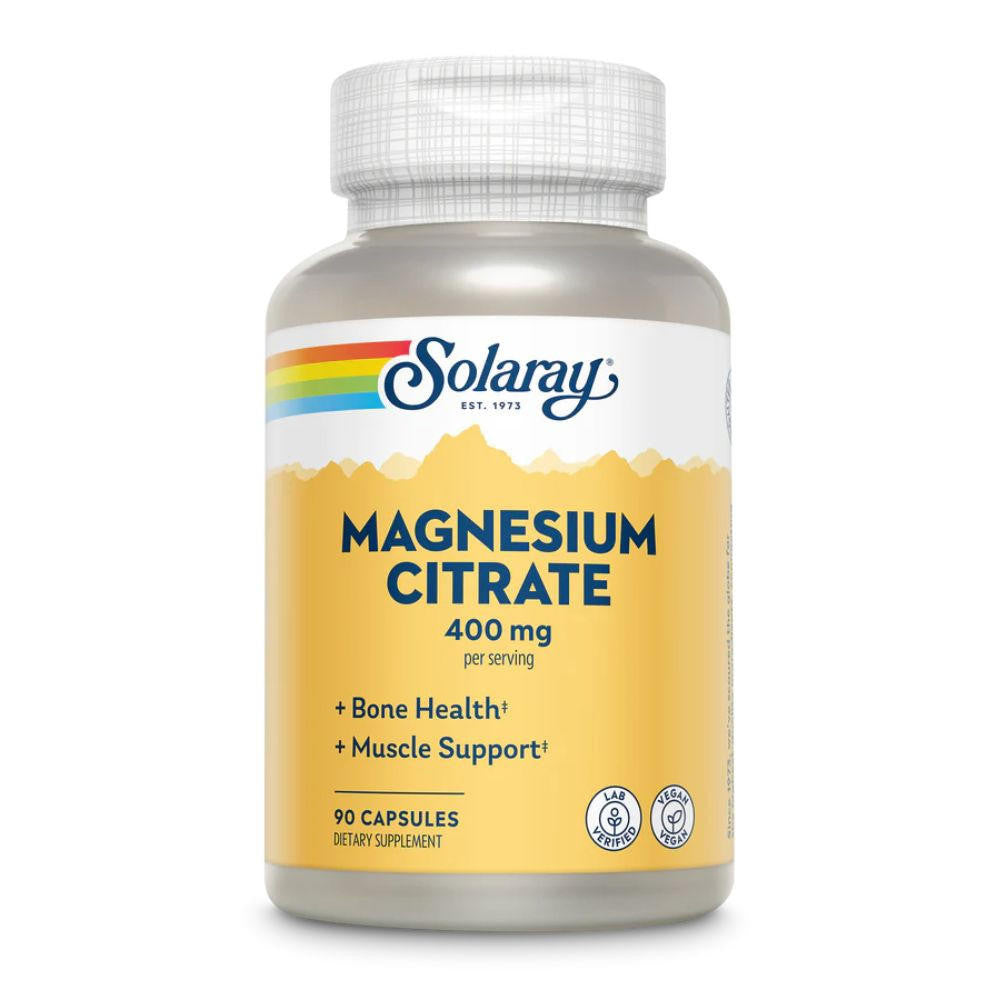  Solaray Magnesium Citrate 400mg 90 Capsules 