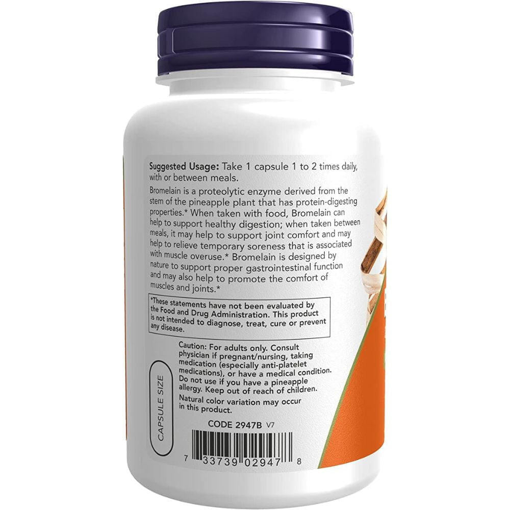  Now Foods Bromelain 500Mg 60 Capsules 