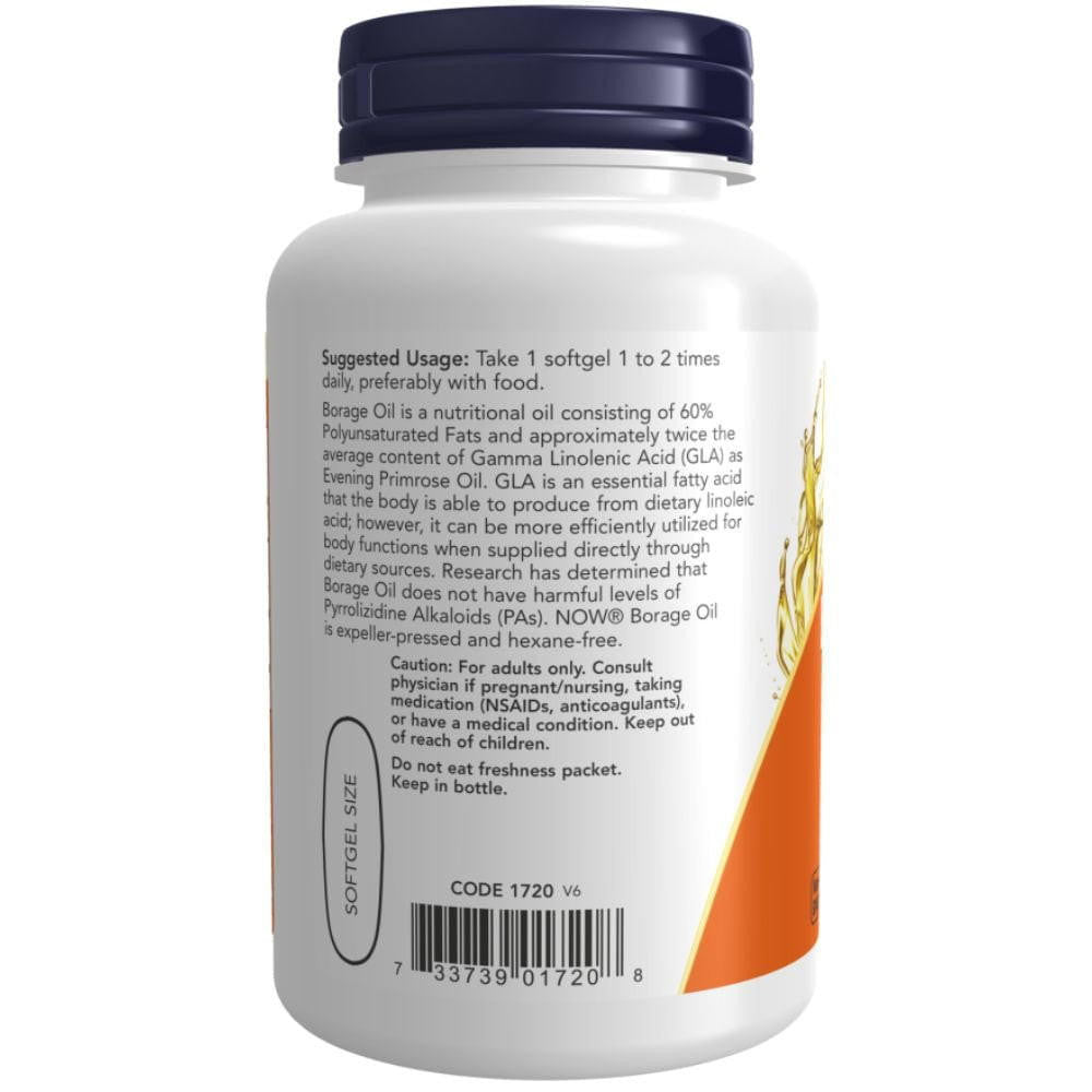  Now Foods Borage Oil 1000 Mg 60 Softgels 