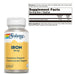  Solaray Iron 50mg 60 Capsules 