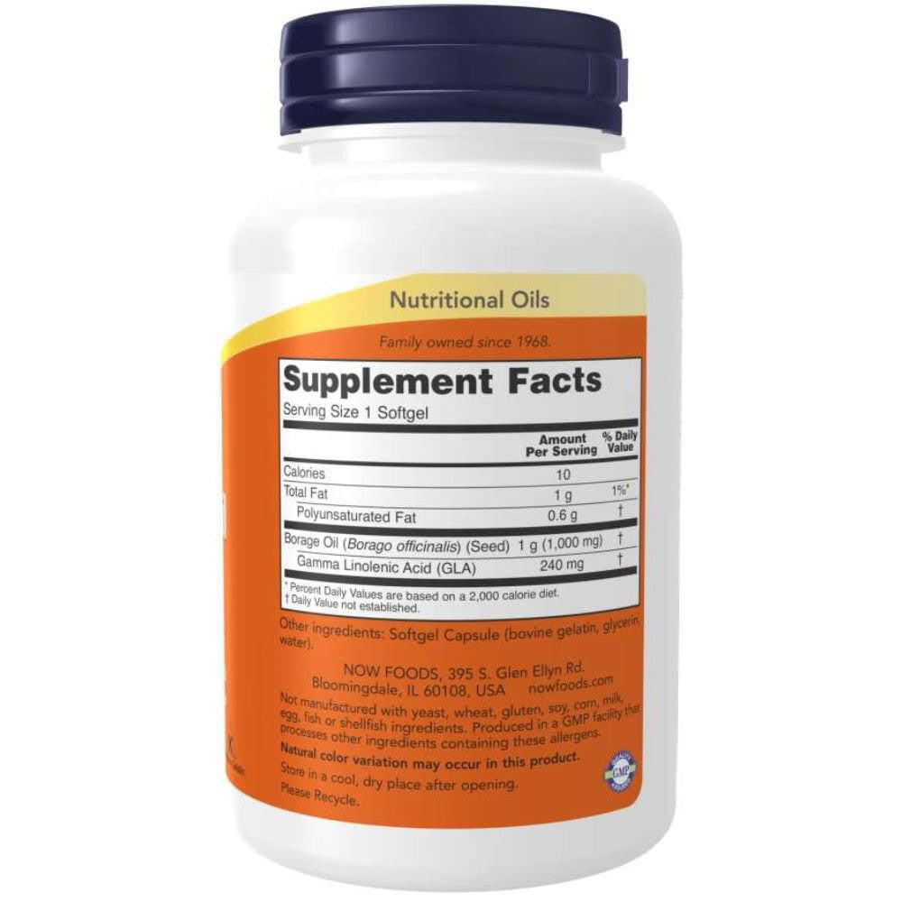  Now Foods Borage Oil 1000 Mg 60 Softgels 