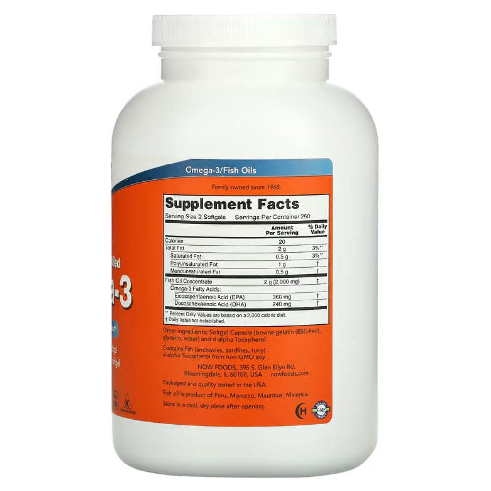  Now Foods Omega-3 1000 Mg 500 Softgels 