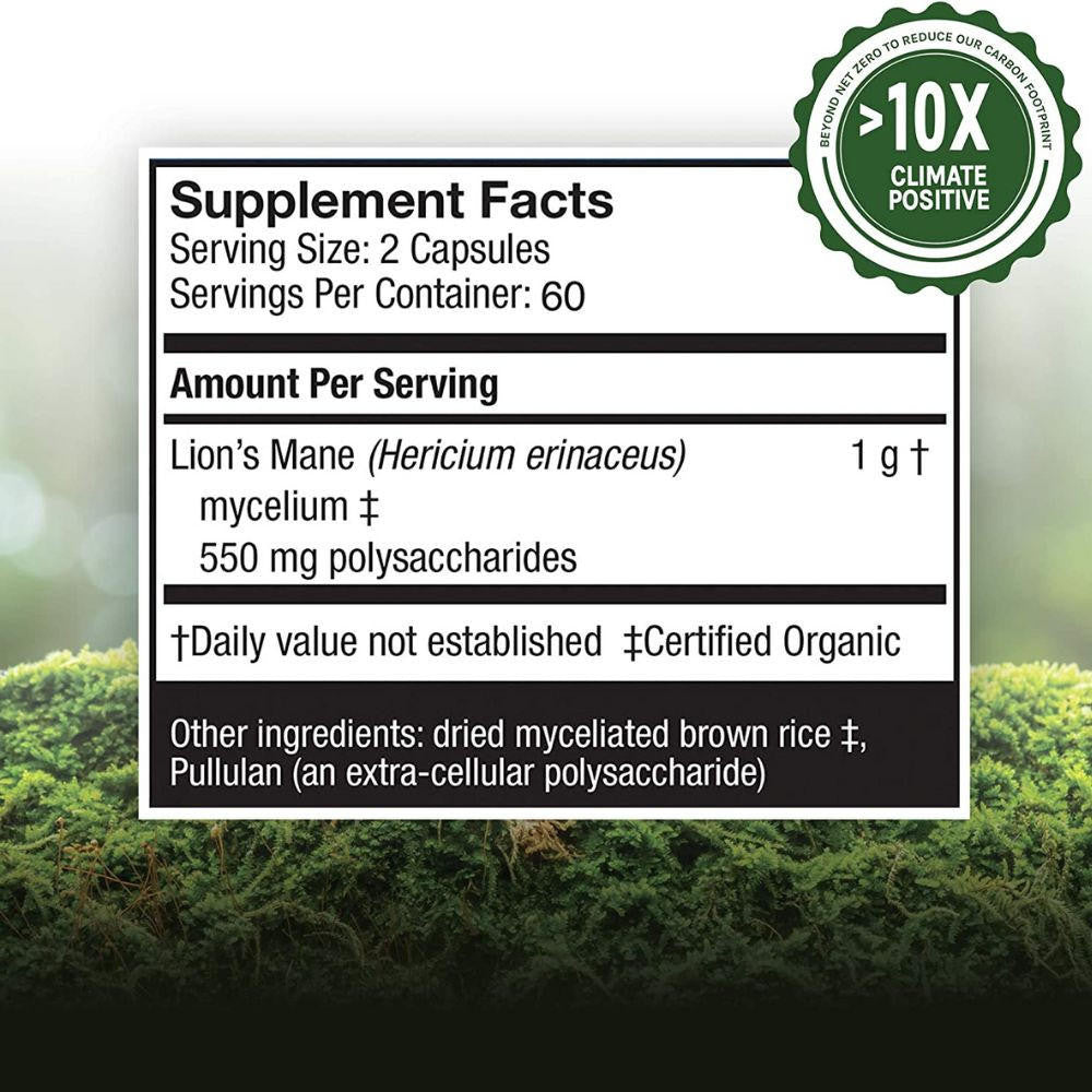 Fungi Perfect Host Defense Lions Mane 120 Capsules 