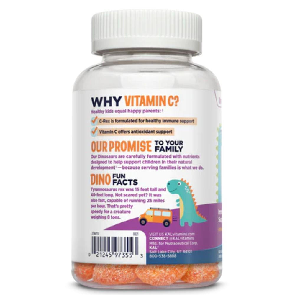  Kal Vitamin C-Rex Yummy Gummy Orange 60 Gummies 