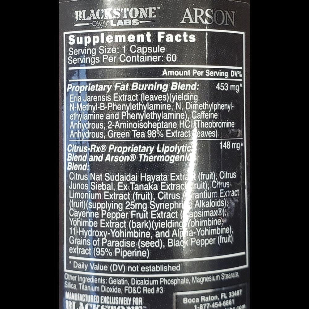  Blackstone Labs Arson Fat Burner 60 Caps 