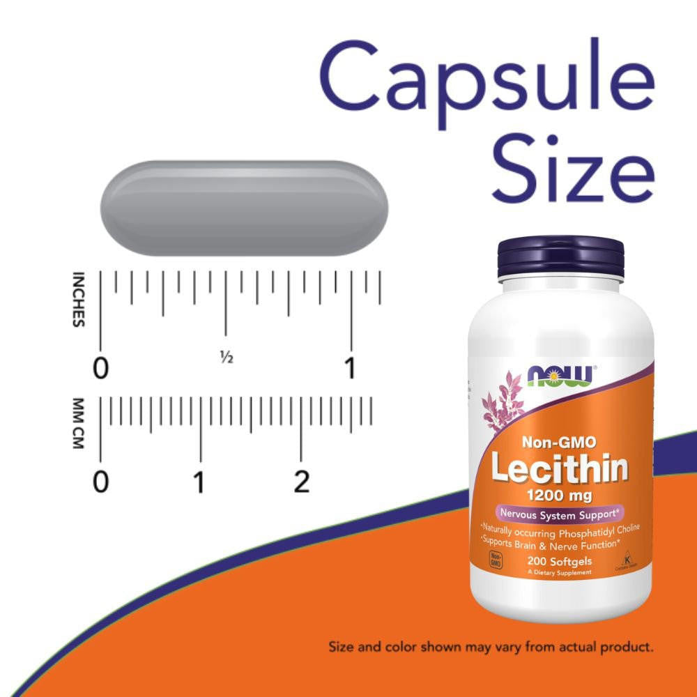  Now Foods Lecithin 1200 Mg 200 Softgels 