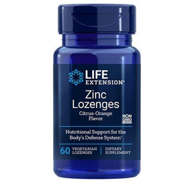  Life Extension Zinc Lozenges Orange Flavor  23mg 60 Lozenges 