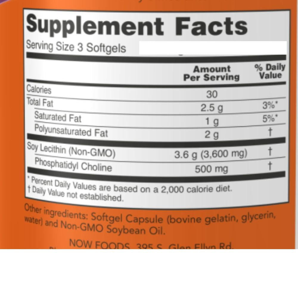  Now Foods Lecithin 1200 Mg 200 Softgels 