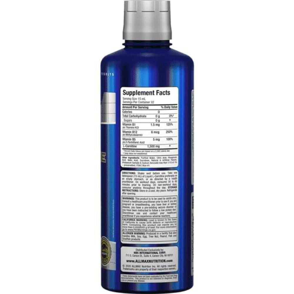  Allmax Nutrition Liquid L-Carnitine 16 Oz 
