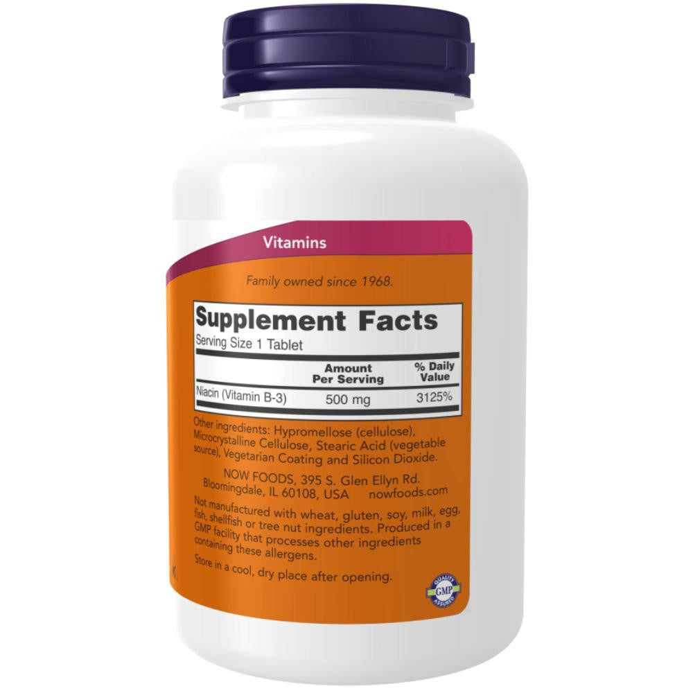  Now Foods Sustained Release Niacin 500mg 250 Tablets 
