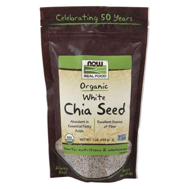  Now Foods Organic White Chia Seed 1lbs 