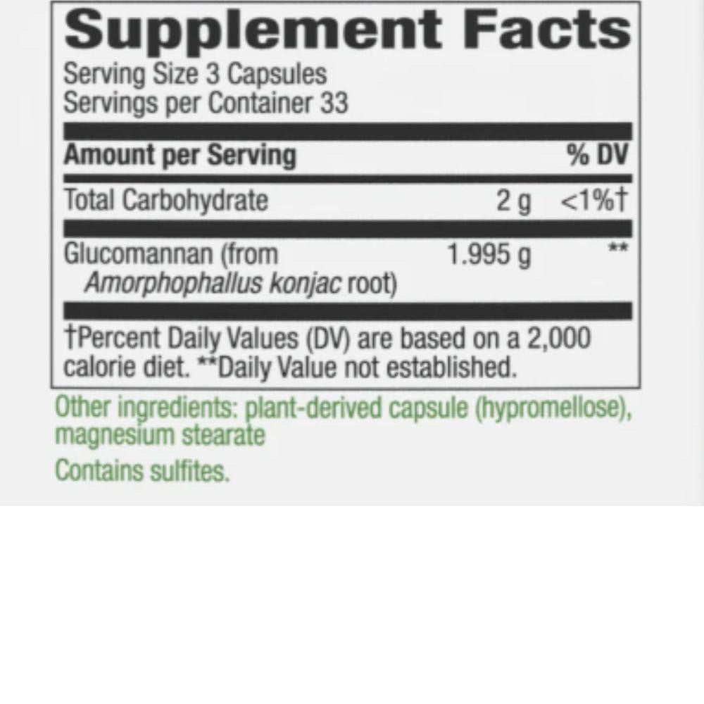  Nature's Way Glucomannan 100 Capsules 
