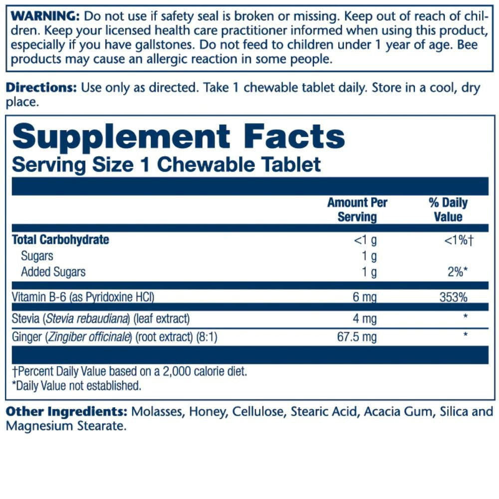  Solaray Ginger Trips 67mg 60 Chewable Wafers 