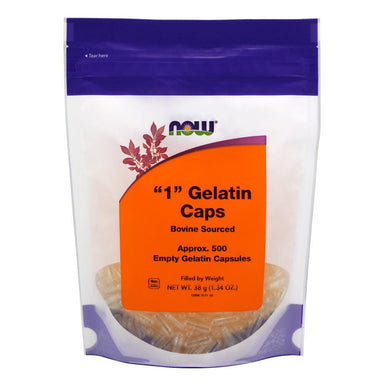  Now Foods "1" Empty Gelatin Caps 500 Capsules 
