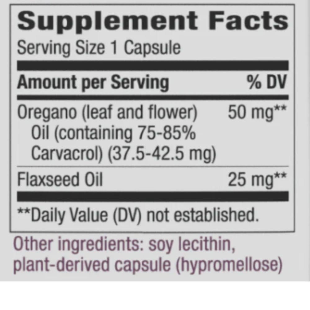  Nature's Way Oregano Oil 60 Capsules 