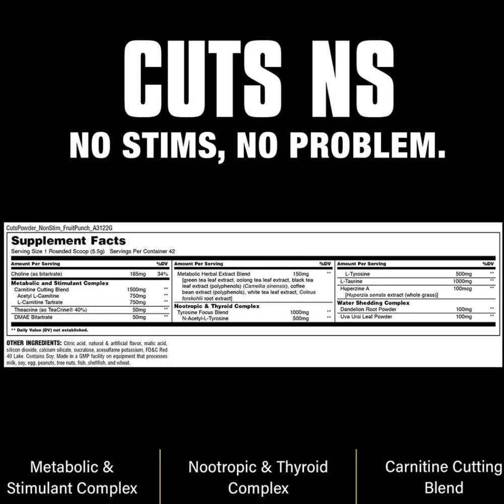 Universal Animal Cuts Non Stim Powder 42 Servings 