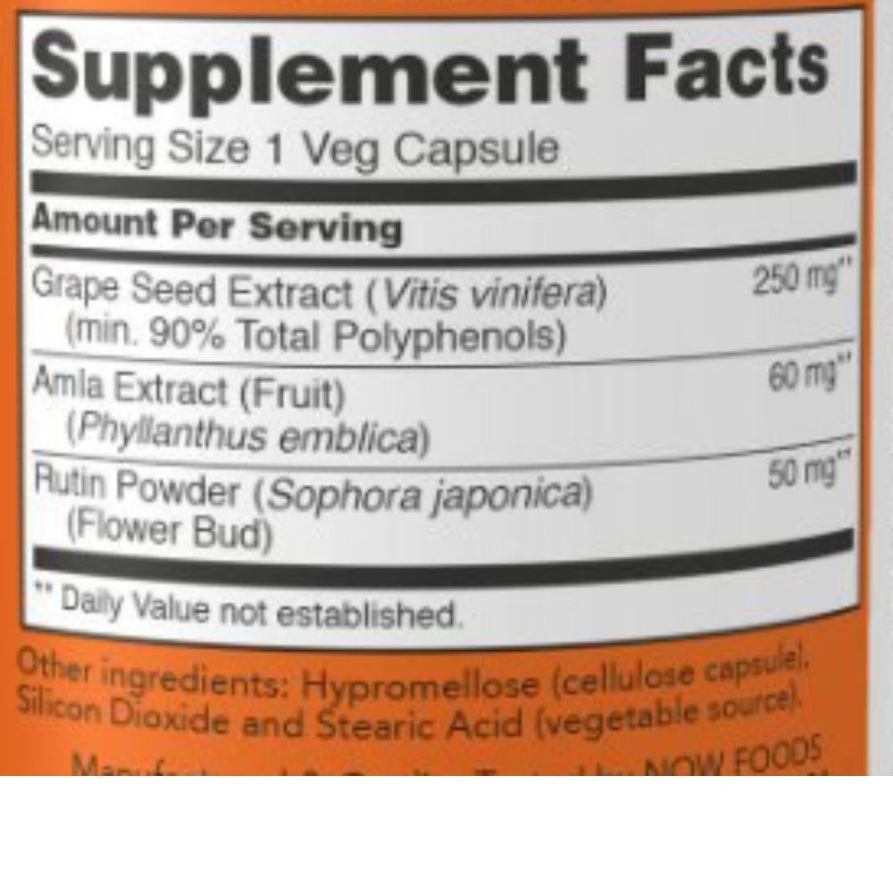  Now Foods Grape Seed Extract 250Mg 90 Capsules 