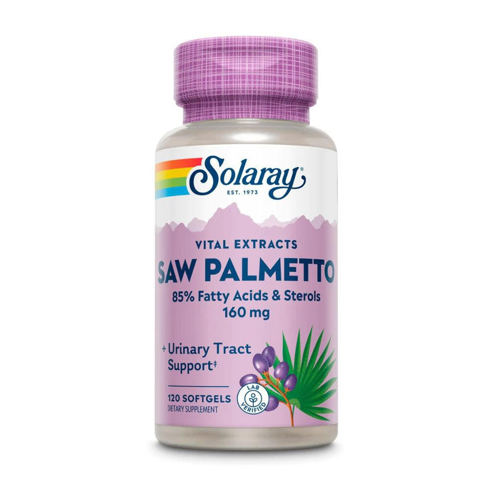  Solaray Saw Palmetto Berry Extract 160mg 120 Softgels 