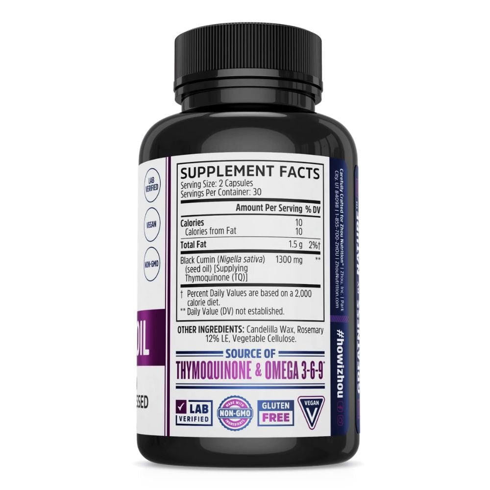  ZHOU Black Seed Oil 60 Capsules 