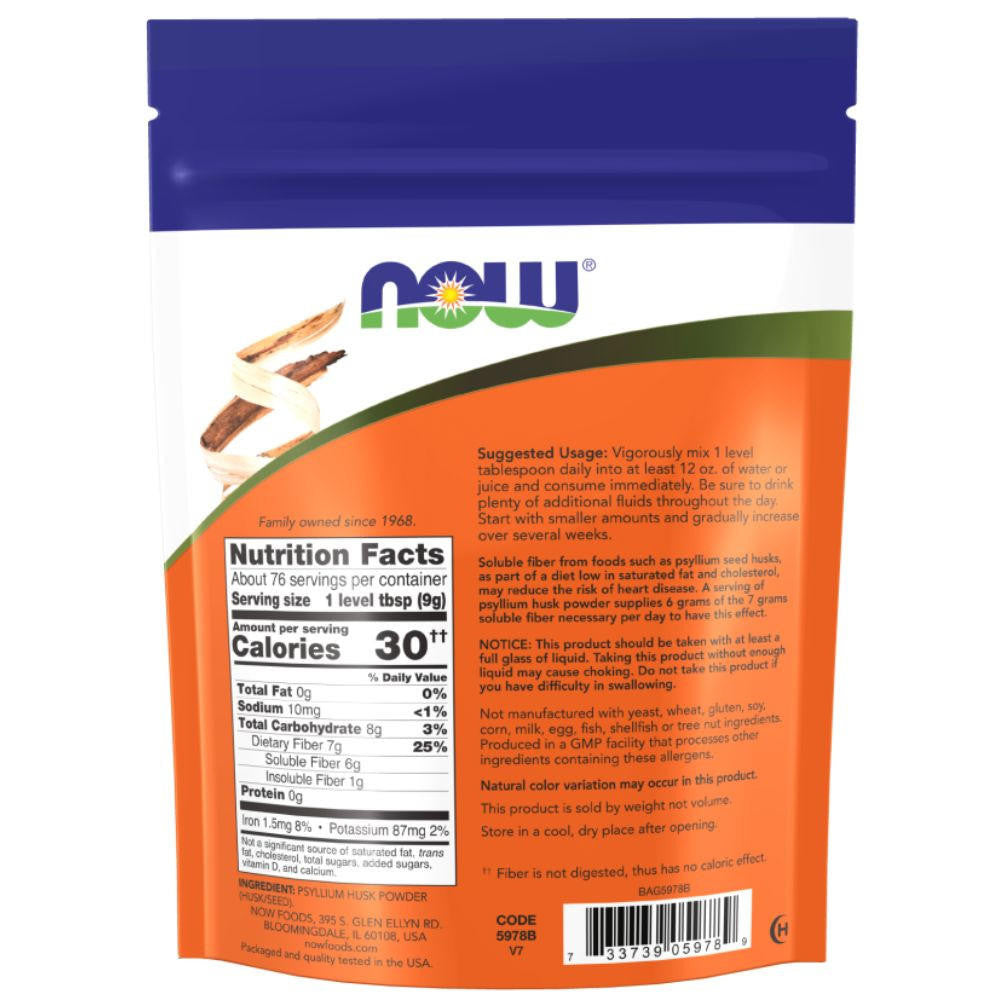  Now Foods Psyllium Husk Powder 24 Oz 