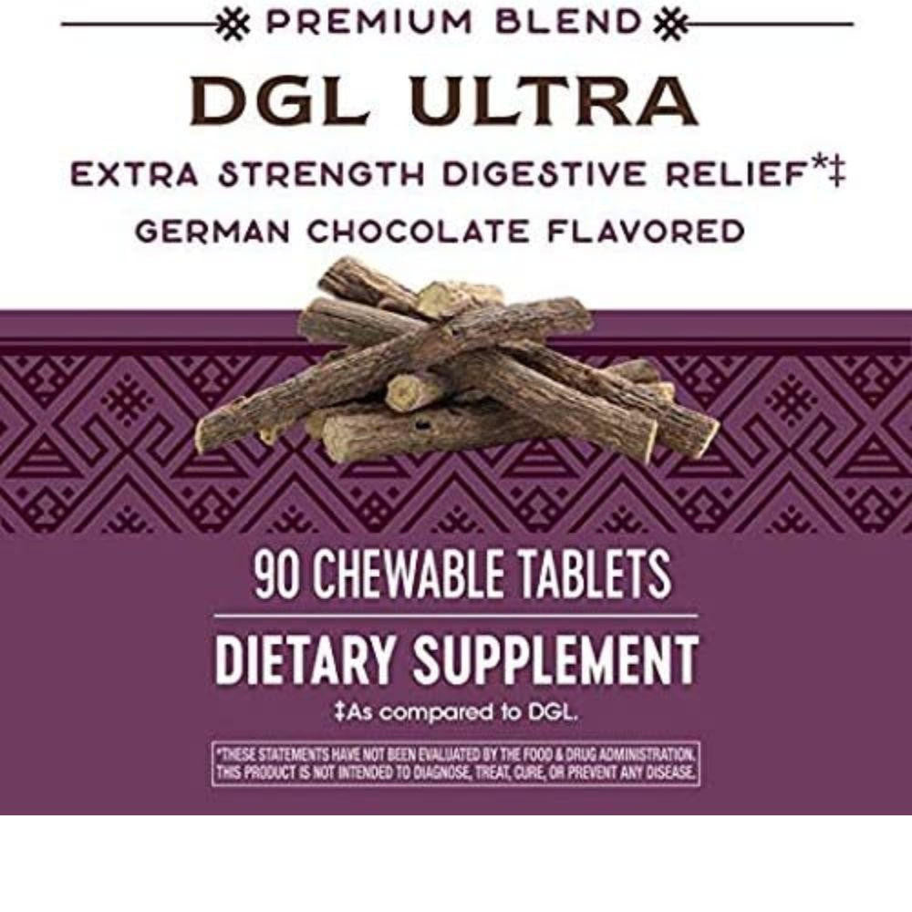 Enzymatic Therapy Nature's Way DGL Ultra 90 Chewable Tablets 