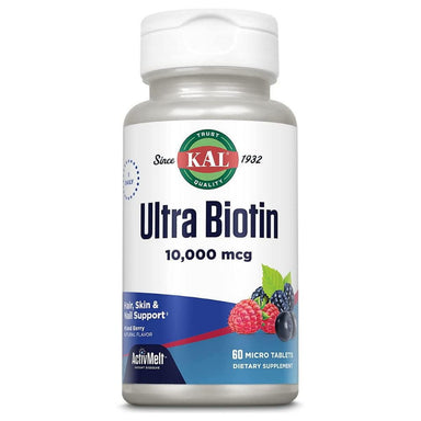 Kal KAL Ultra Biotin 10,000mcg 60 Mixed Berry Lozenges 