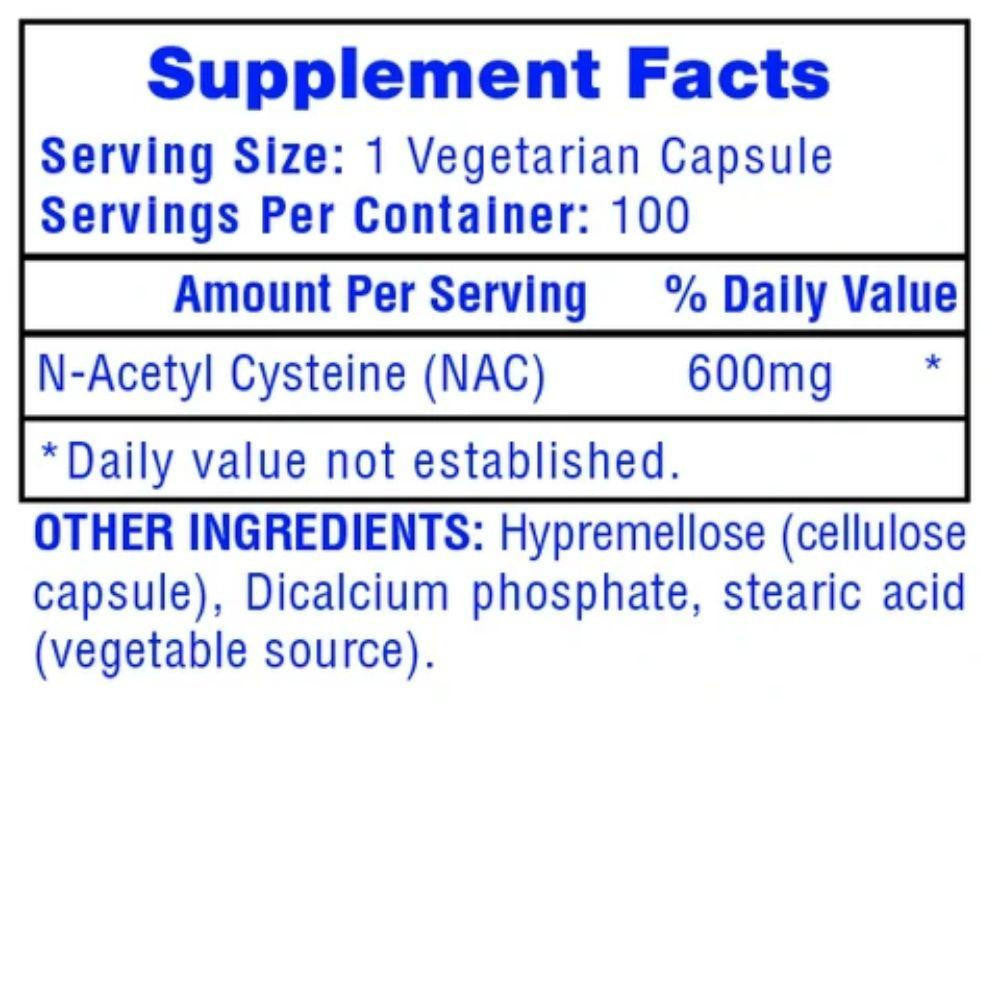  Hi-Tech Pharmaceuticals NAC 600mg 100 Capsules 