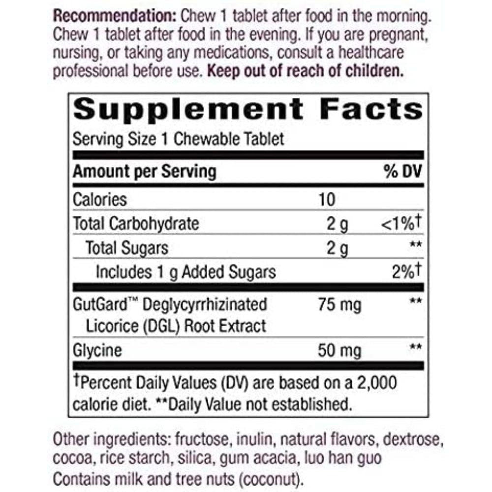 Enzymatic Therapy Nature's Way DGL Ultra 90 Chewable Tablets 