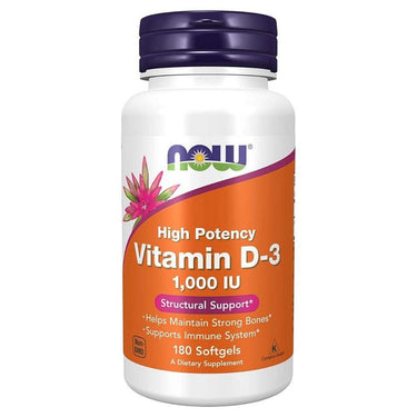 Now Foods Vitamin D3 1,000IU 180 Softgels