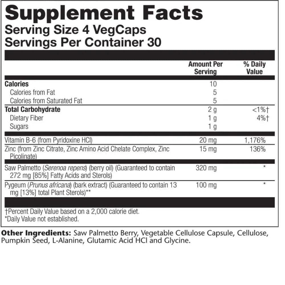  Solaray Pygeum and Saw Palmetto 120 Capsules 