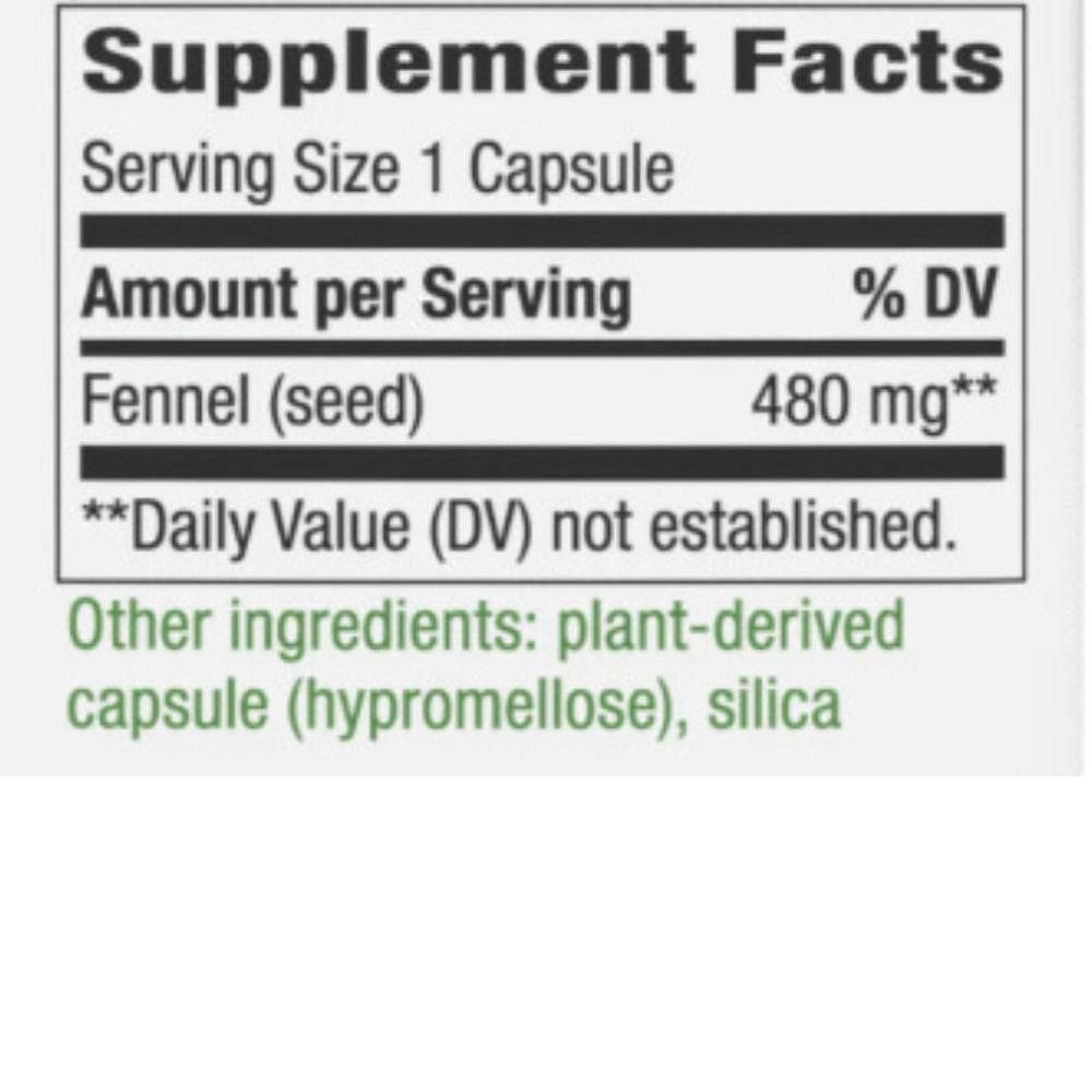  Nature's Way Fennel Seed 100 Capsules 
