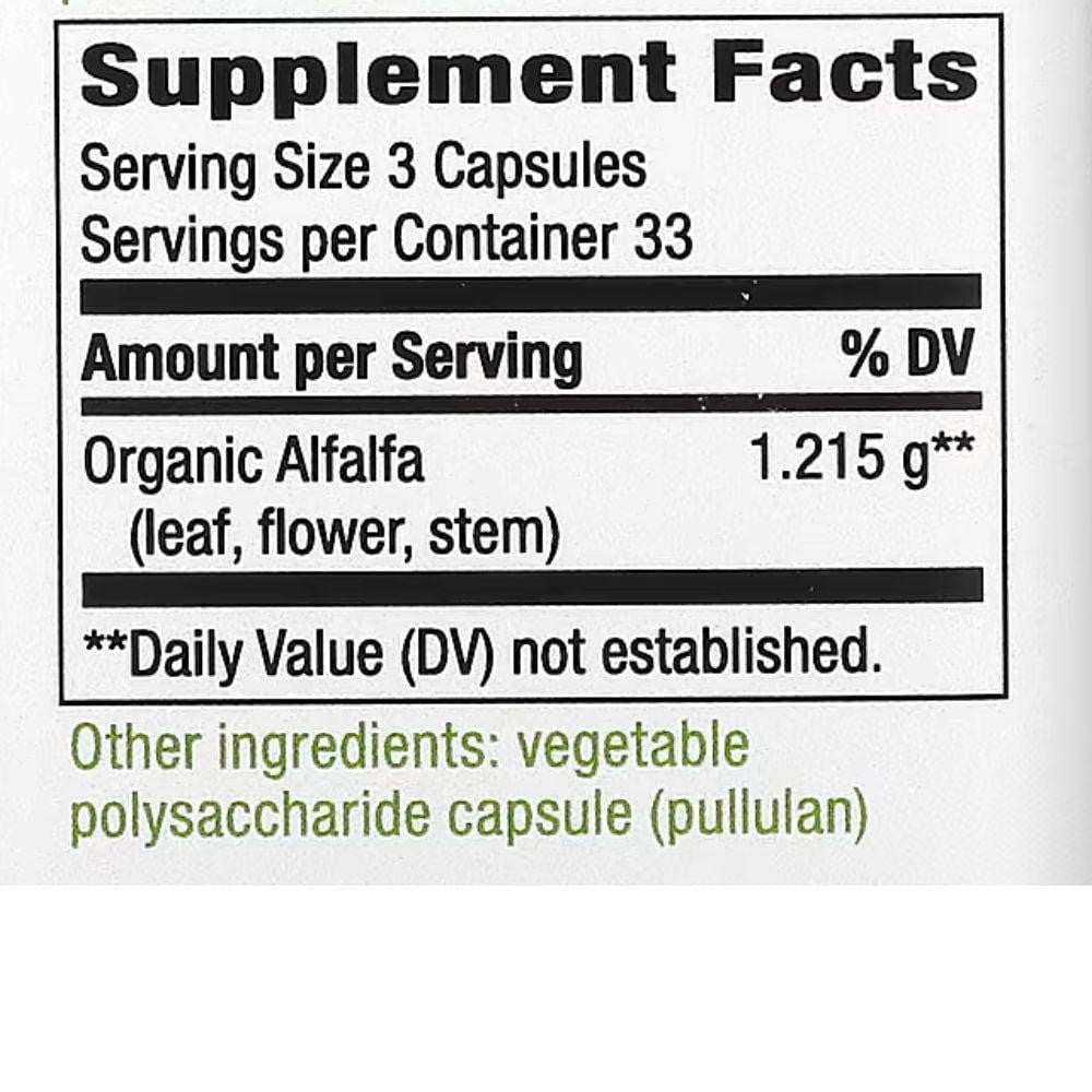 Nature's Way Alfalfa Leaves 405mg 100 Capsules 
