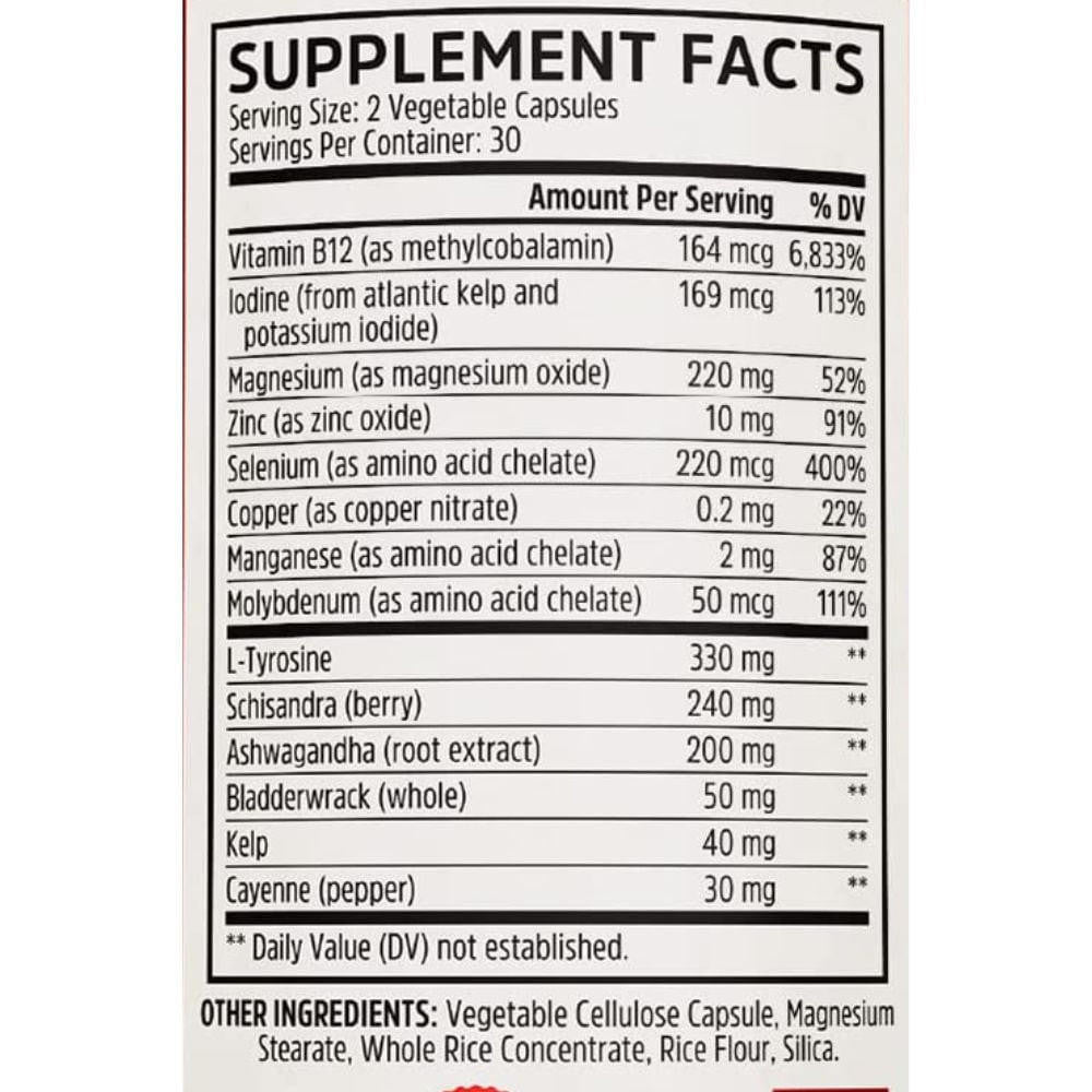  ZHOU Thyroid Support 60 Capsules 