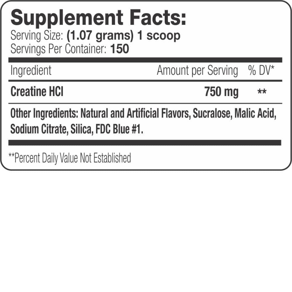  Serious Nutrition Solutions Creatine HCL 150 Servings 