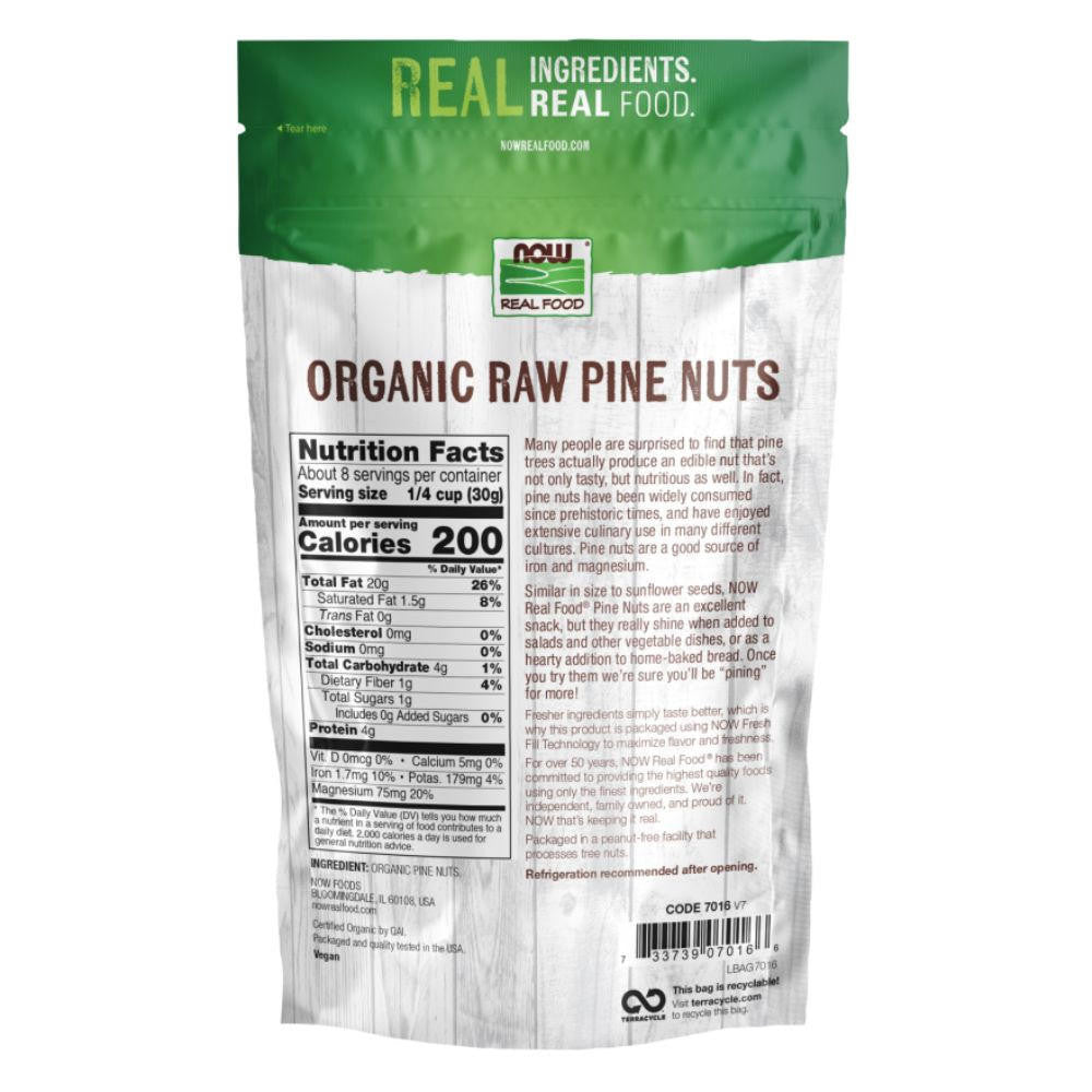  Now Foods Certified Organic  8 Oz Pine Nuts 