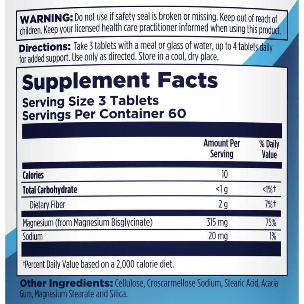 Kal KAL Chelated Magnesium Byglycinate 180 Tablets 