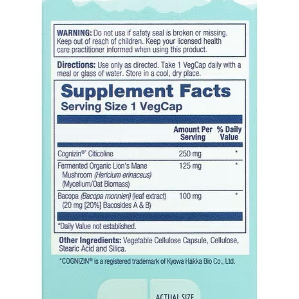  Solaray Sharp Mind Nootropics Focus 30 Capsules 