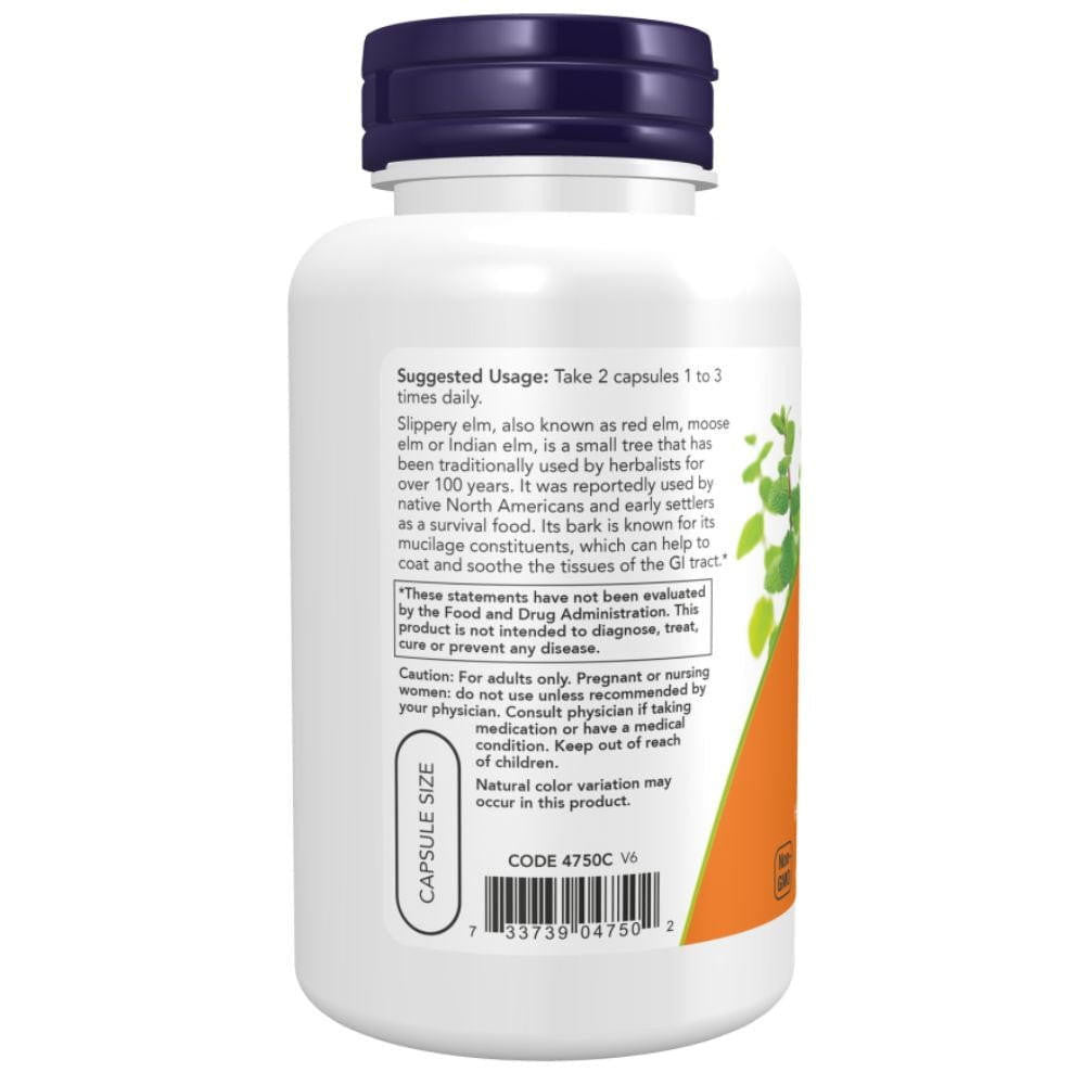  Now Foods Slippery Elm 400 Mg 100 Capsules 