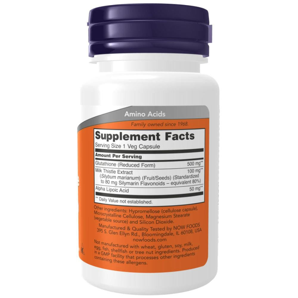  Now Foods Glutathione 500mg 60 Capsules 