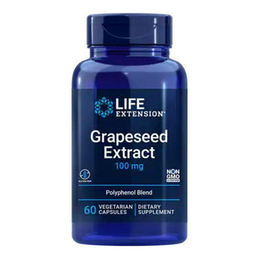 Life Extension Grapeseed Extract with Resveratrol and Pterostilbene 100 mg, 60 Vegecaps