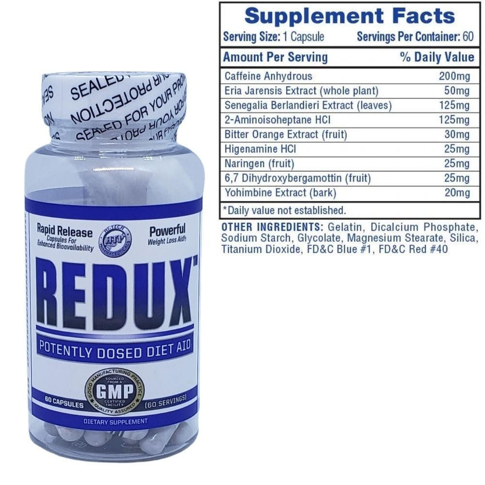  Hi-Tech Pharmaceuticals Redux Fat Burner 60 Capsules 