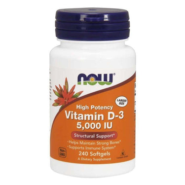  Now Foods Vitamin D-3 5000IU 120 Gels 
