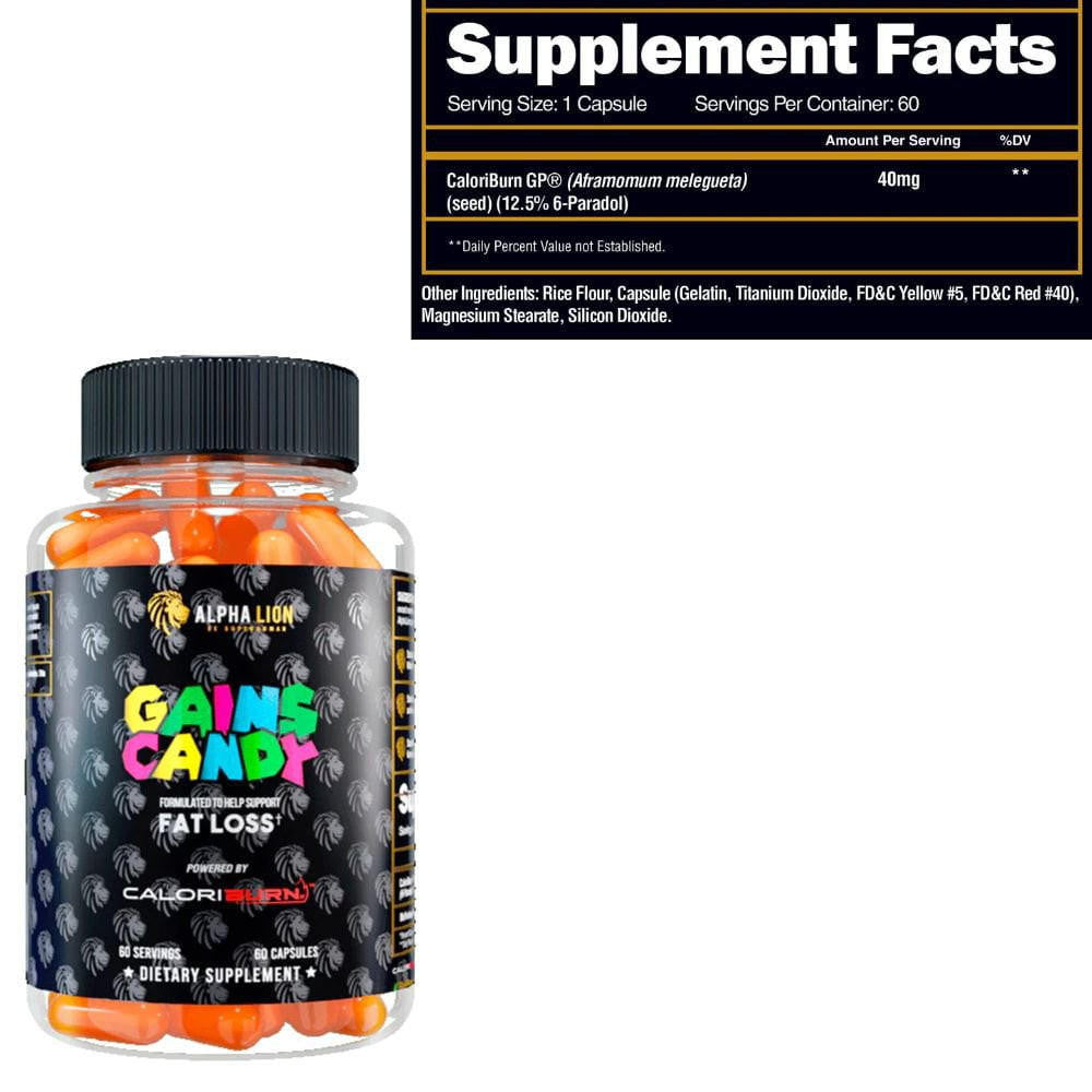  Alpha Lion Gains Candy Calori Burn 60 Capsules 