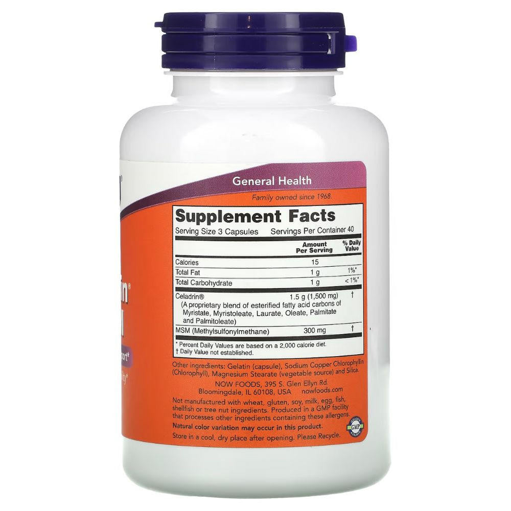  Now Foods Celadrin & MSM 500mg 120 Capsules 
