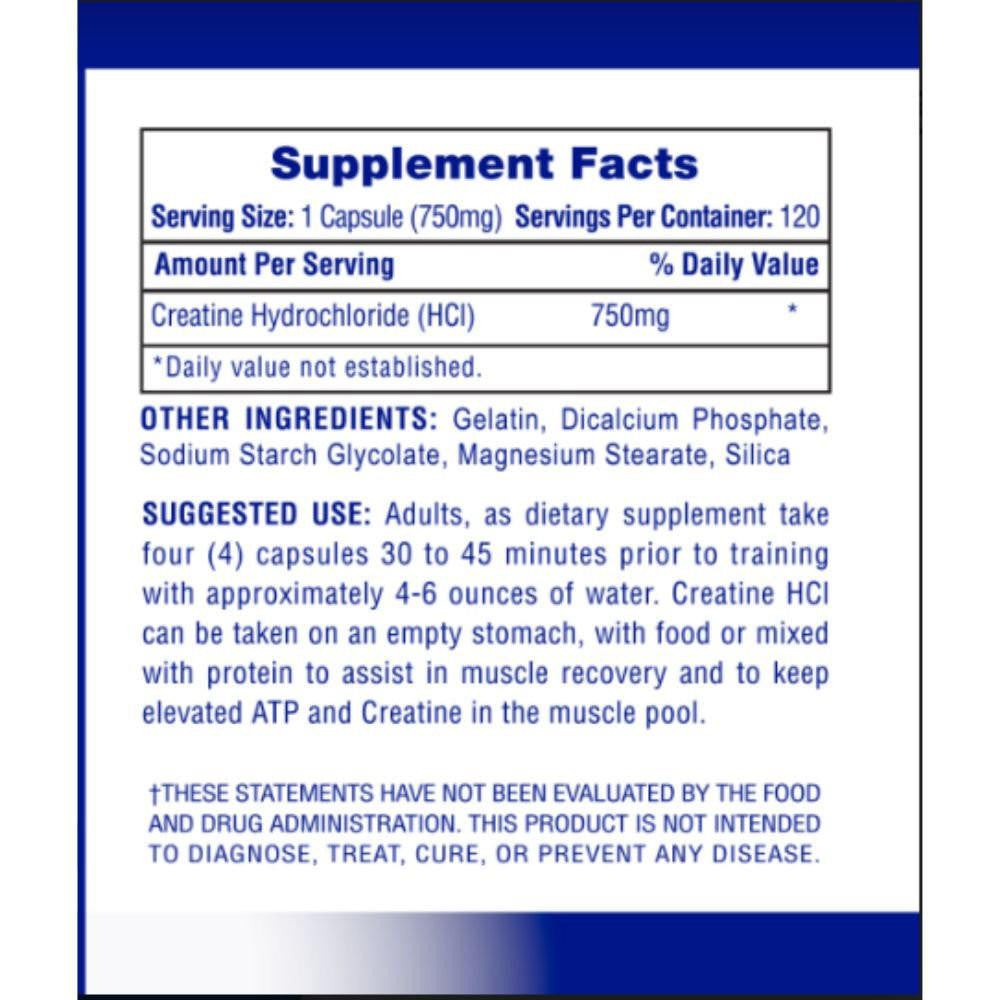  Hi-Tech Pharmaceuticals Creatine HCL 120 Capsules 