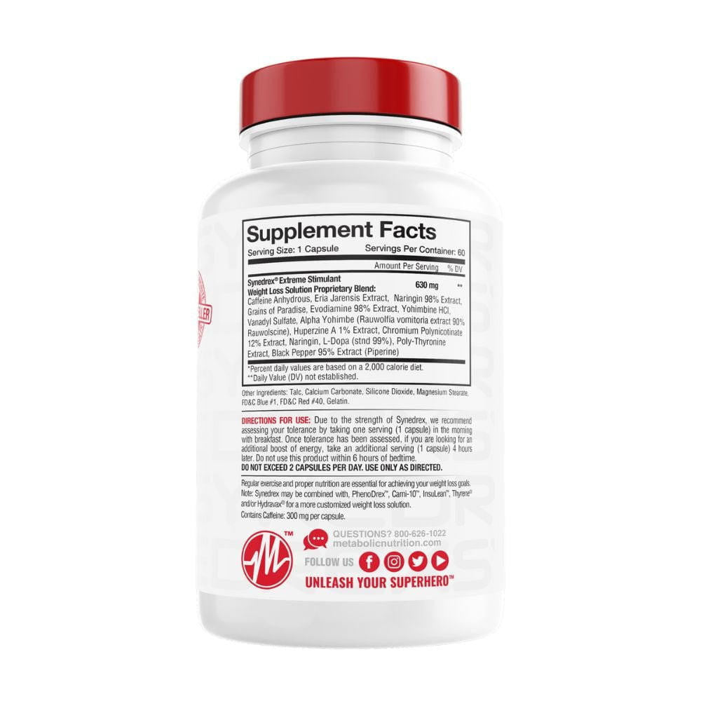  Metabolic Nutrition Synedrex Fat Burner 60 Capsules 