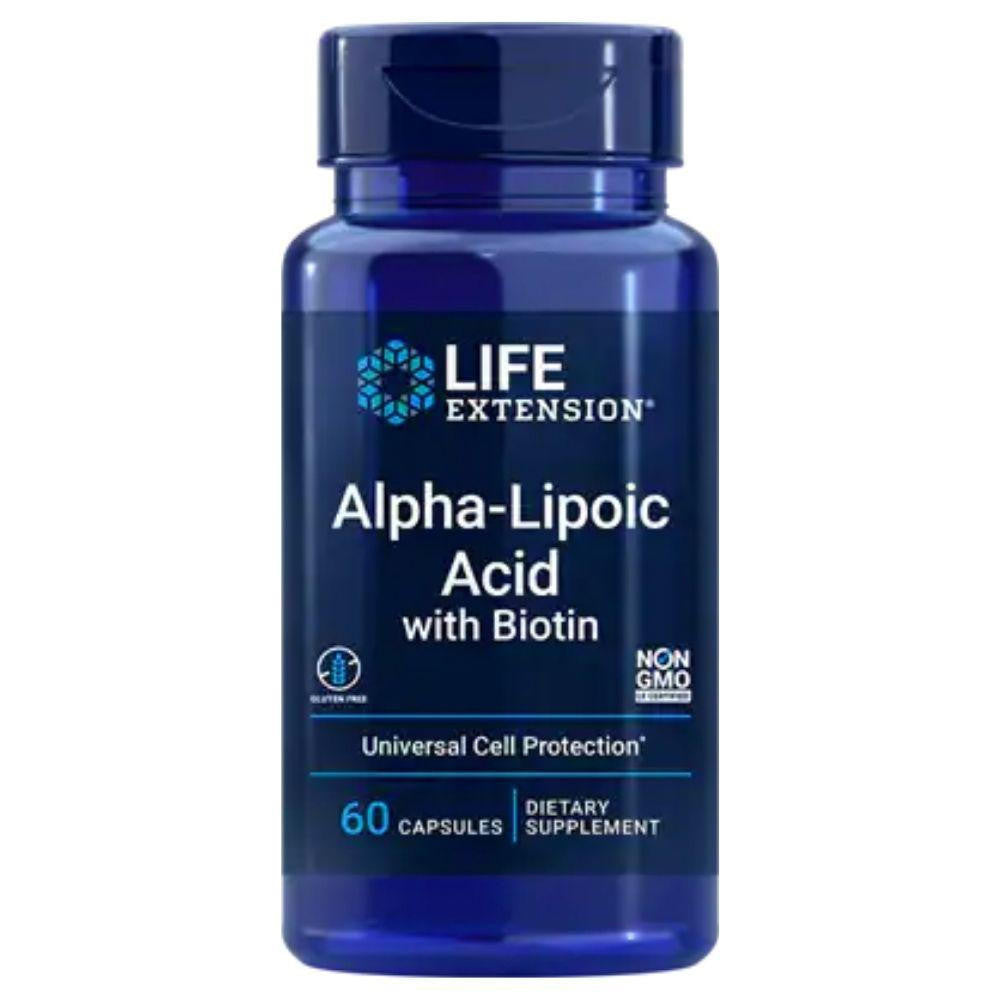  Life Extension Alpha Lipoic Acid with Biotin 250mg 60 Caps 