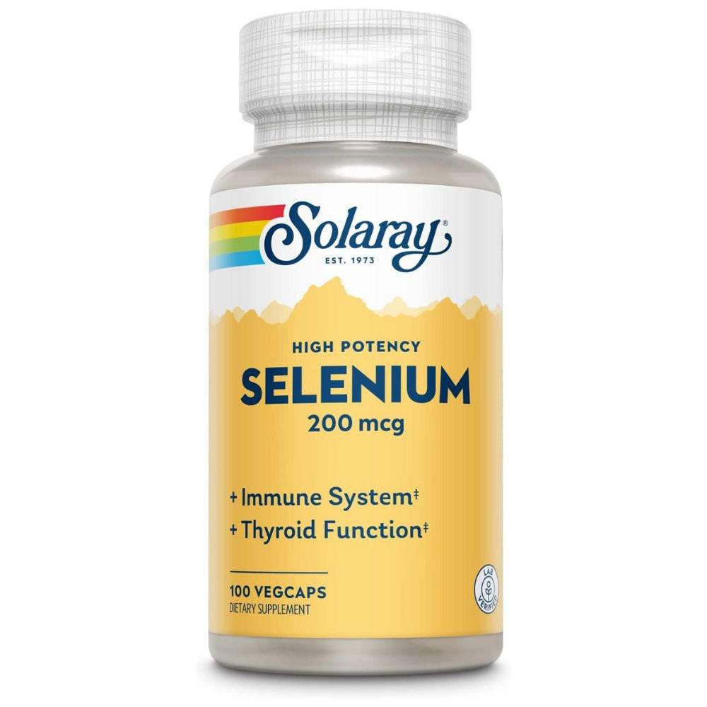  Solaray Selenium 200mcg 100 Capsules 