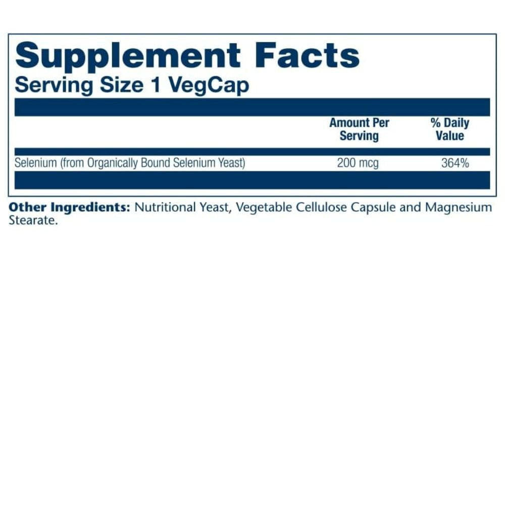  Solaray Selenium 200mcg 100 Capsules 