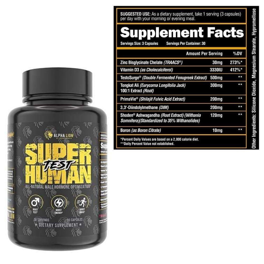  Alpha Lion SuperHuman Test 90 Capsules 